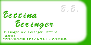bettina beringer business card